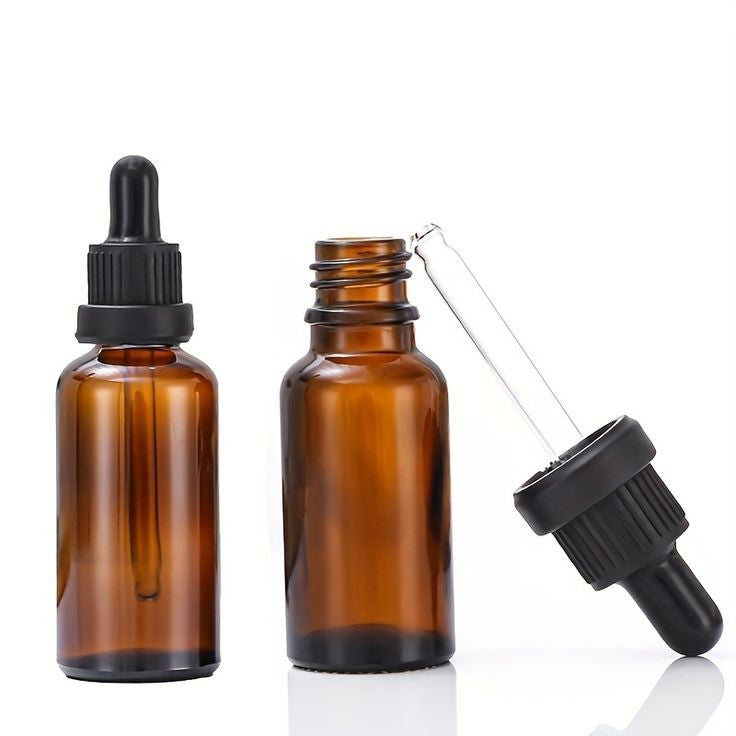 Serum Bottles 30 ML AMBER WHITE SEEL CAP BLACK