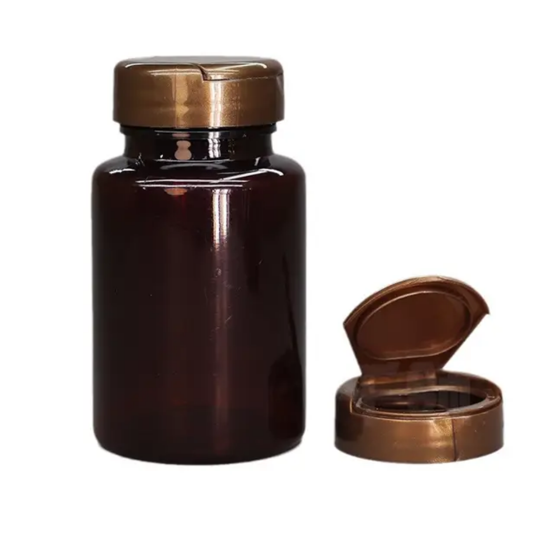 120 CC JAR AMBAR COLOUR  FILP CAP