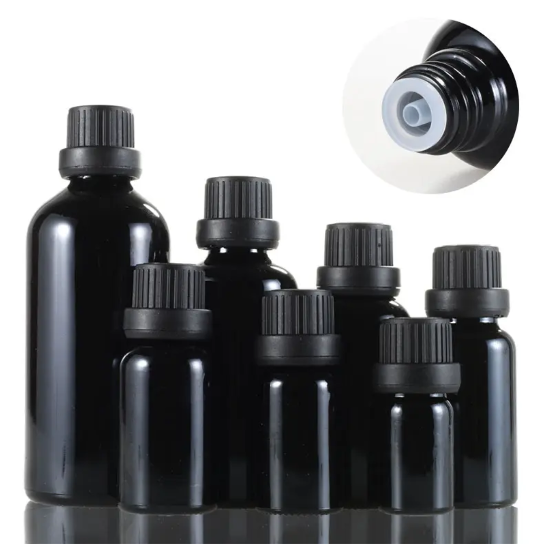 Essential oil  Bottle black colour all size