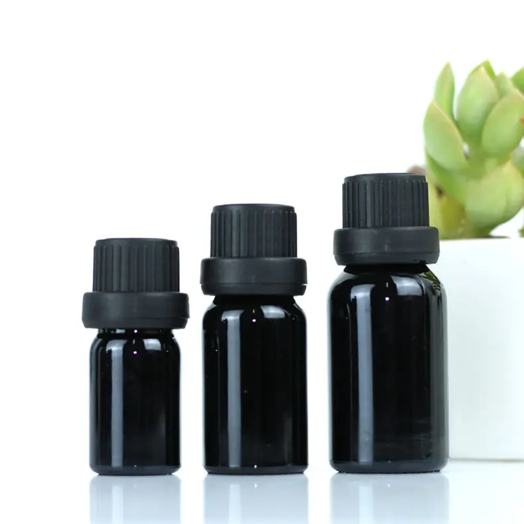 Essential oil  Bottle black colour all size