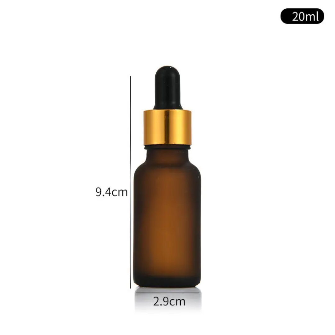 Frosted serum Bottle amber colour all size
