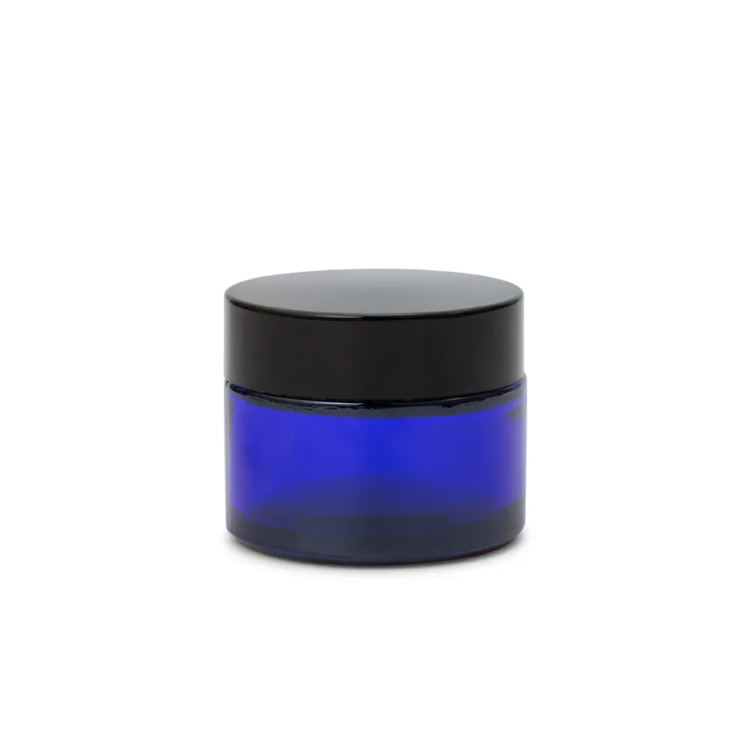GLASS JAR BLUE 30 GM 50 GM
