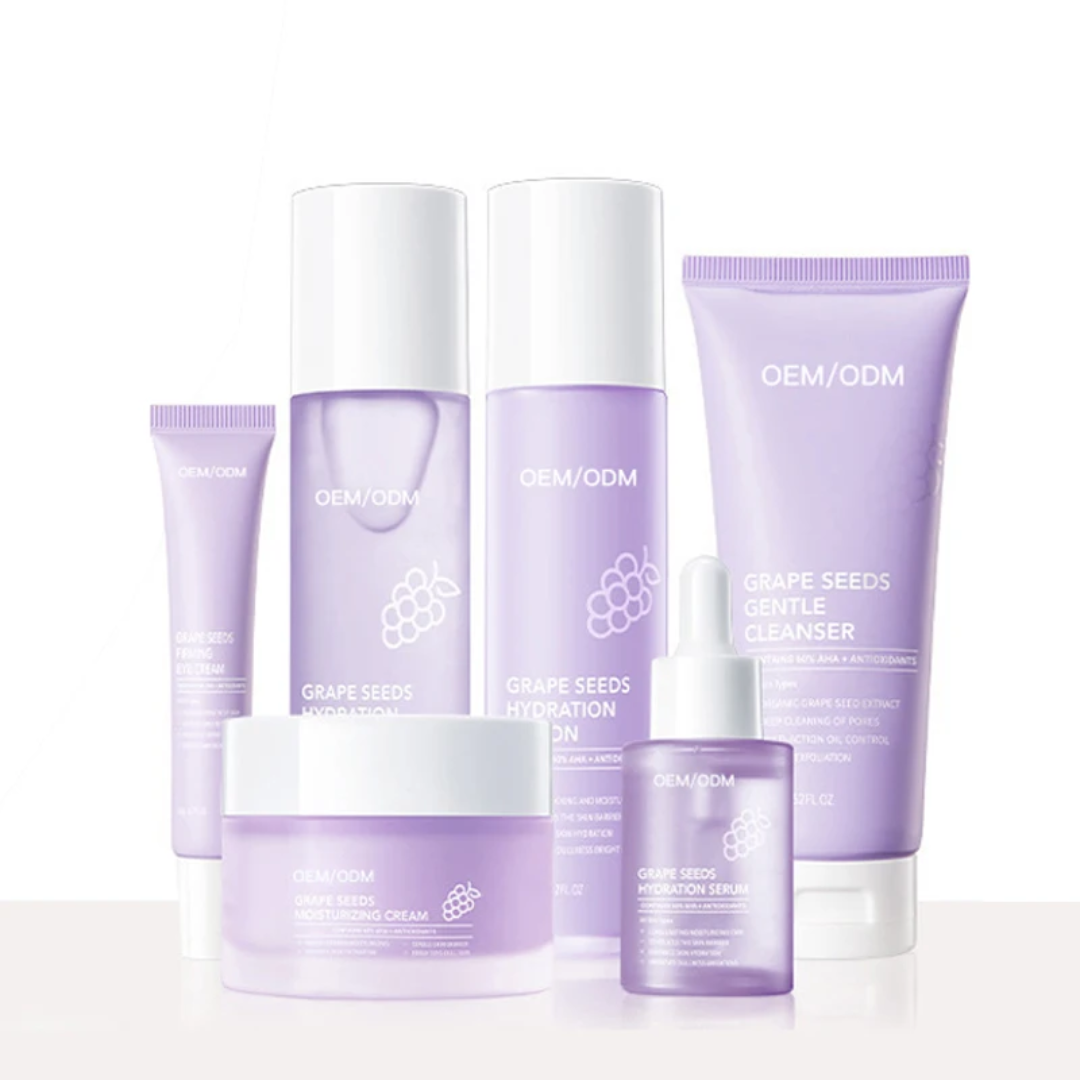 Skin care set empty bottle customise