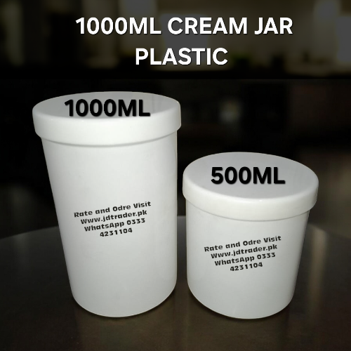 1000ML CREAM JAR PLASTIC