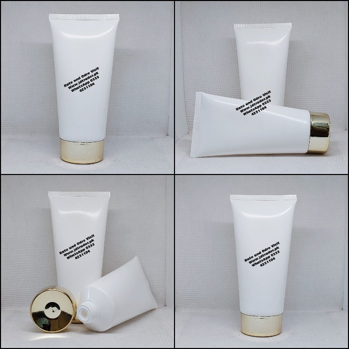 150ML WHITE TUBE WITH GOLDEN CAP