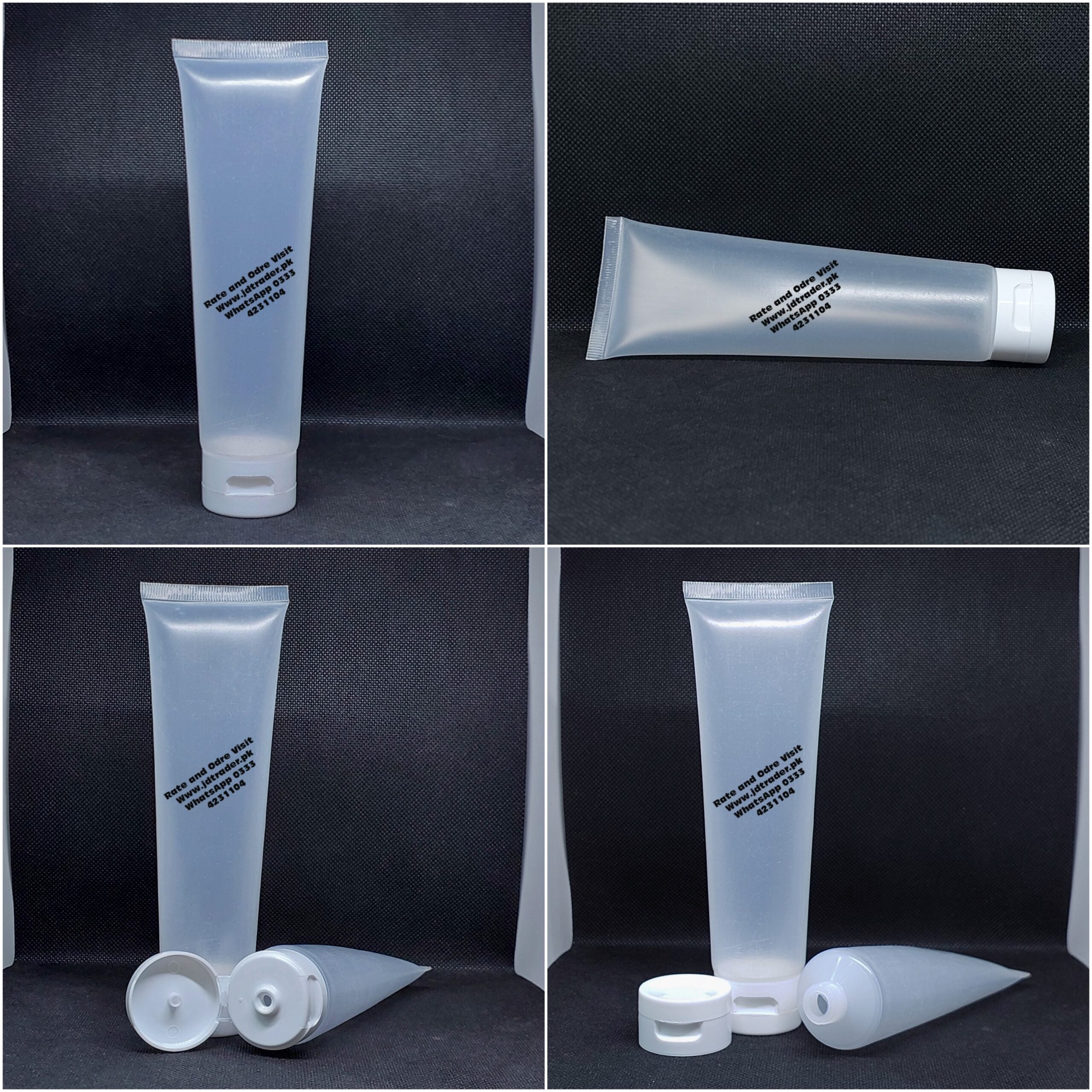 100ML NATURAL TUBE WITH WHITE FLIP CAP