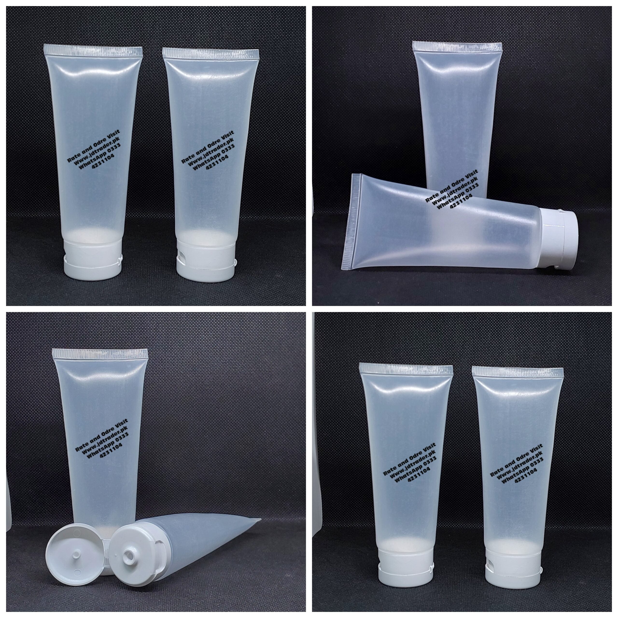 60ML NATURAL TUBE WITH WHITE FLIP CAP