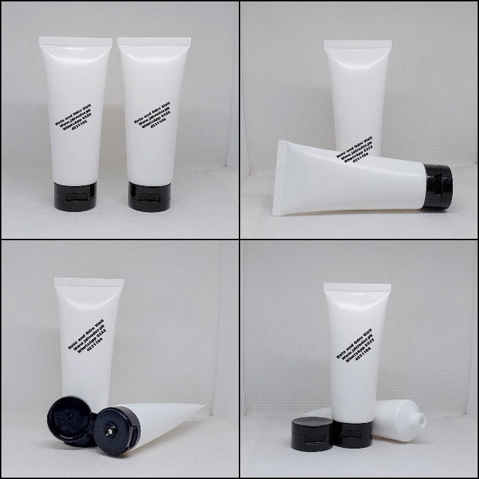 60ML WHITE TUBE WITH BLACK FLIP CAP
