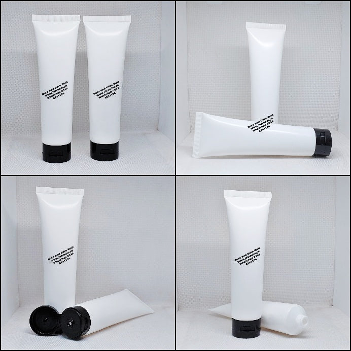 100ML WHITE TUBE WITH BLACK FLIP CAP