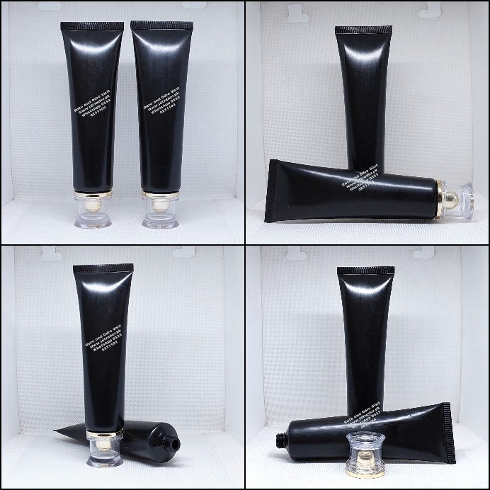 100ML BLACK TUBE WITH GOLDEN FANCY CAP