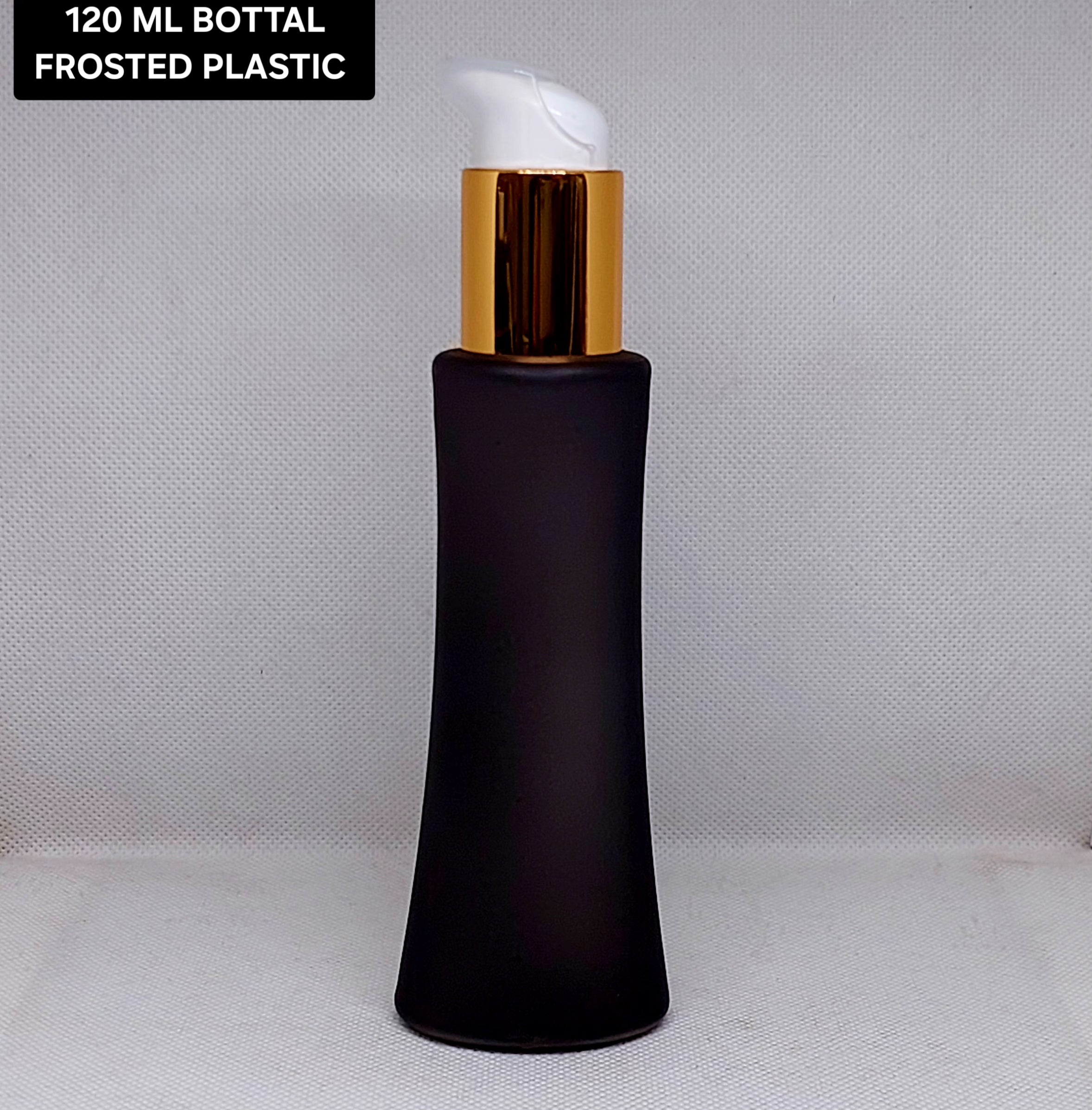 FROSTED 120 ML BLACK PALSTIC BOTTLE