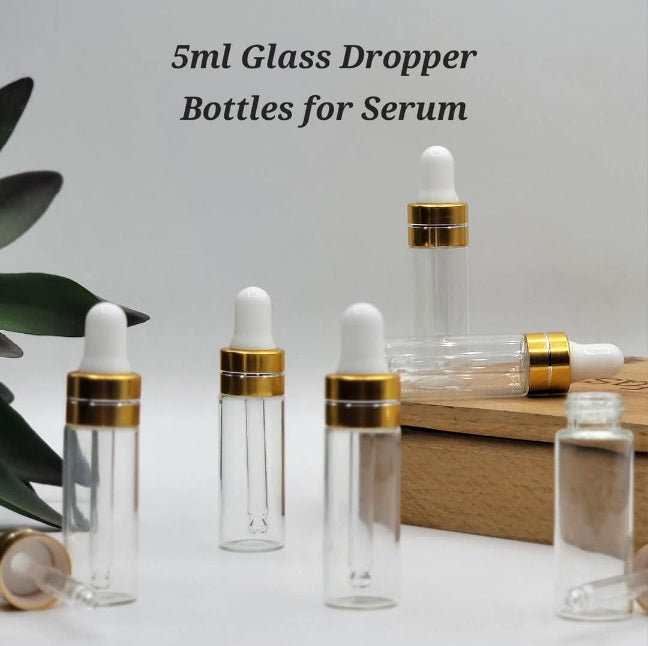 5 ML SERUM BOTTLES WITH GOLDEN CAP