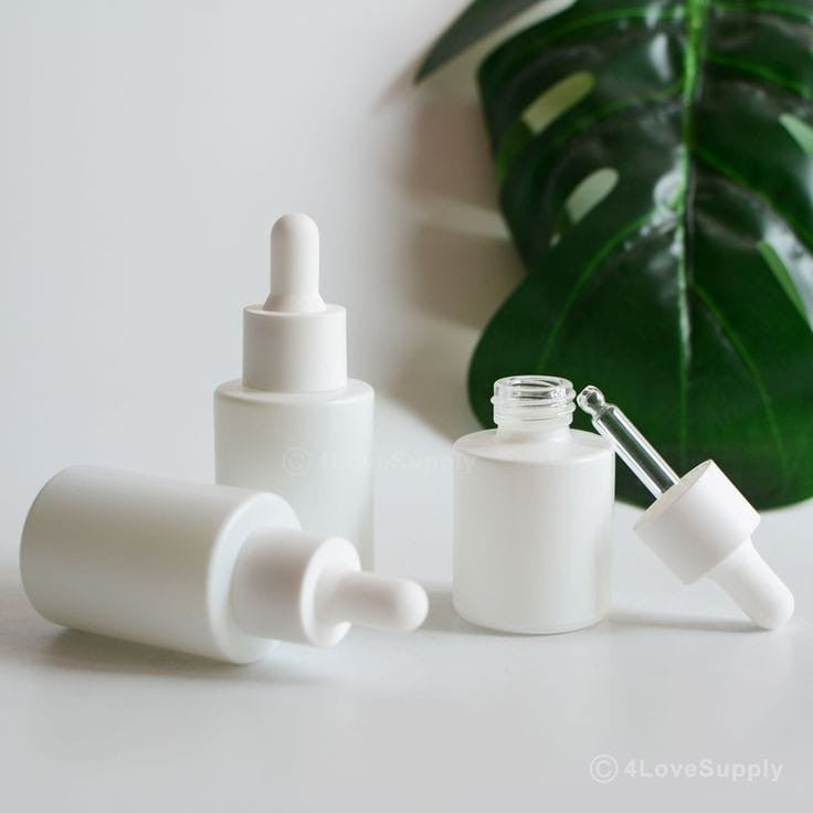 GLASS ALL SIZE FND SERUM BOTTLE WHITE COLOUR