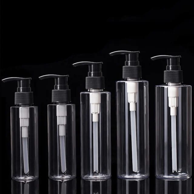 Olie Shampoo Bottles Natural BOTTLE & BLACK PUMP PLS 50ML 100ML 150 ML 200 ML