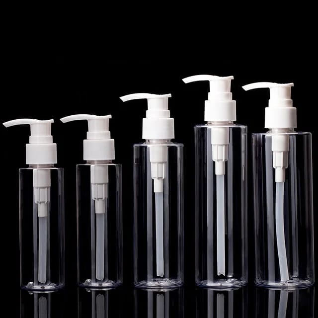 Olie Shampoo Bottles Natural BOTTLE & BLACK PUMP PLS 50ML 100ML 150 ML 200 ML