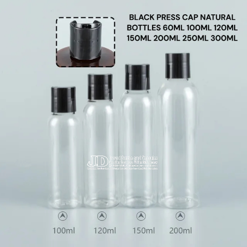 PRESS CAP BOTTLES  60ML 100ML 120ML 150ML 200ML 250ML 300ML