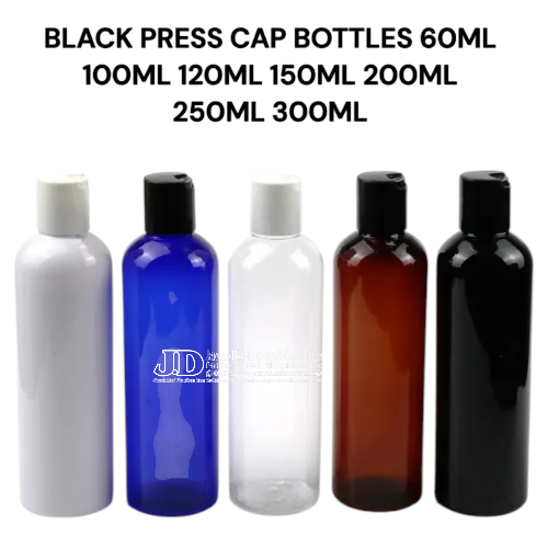 PRESS CAP BOTTLES  60ML 100ML 120ML 150ML 200ML 250ML 300ML