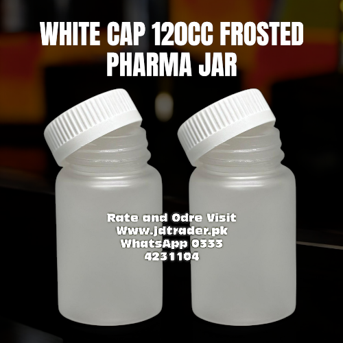 WHITE CAP 120CC 200CC FROSTED JAR PET PLASTIC CHINA