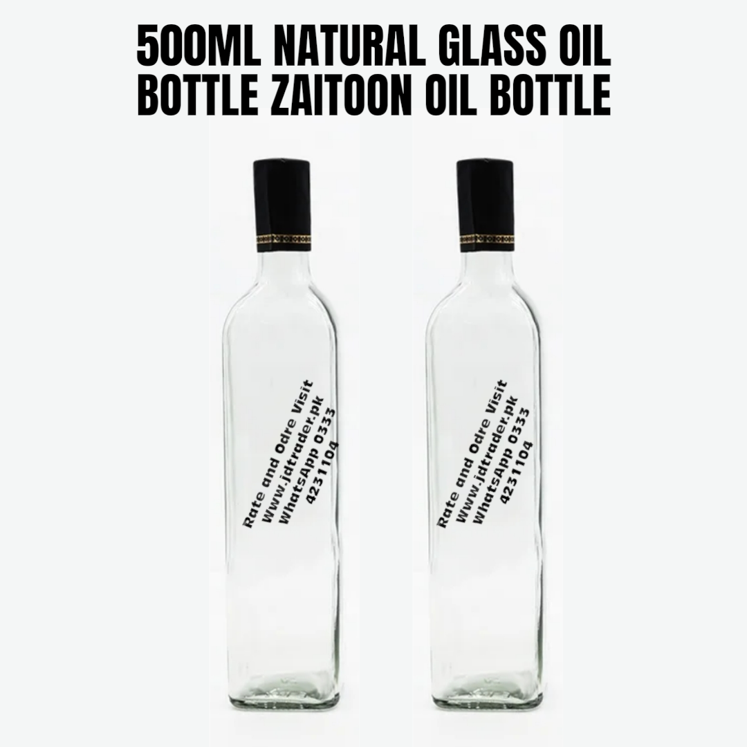 500ML OIL BOTTLE GLASS ZAITOON OIL BOTTLE