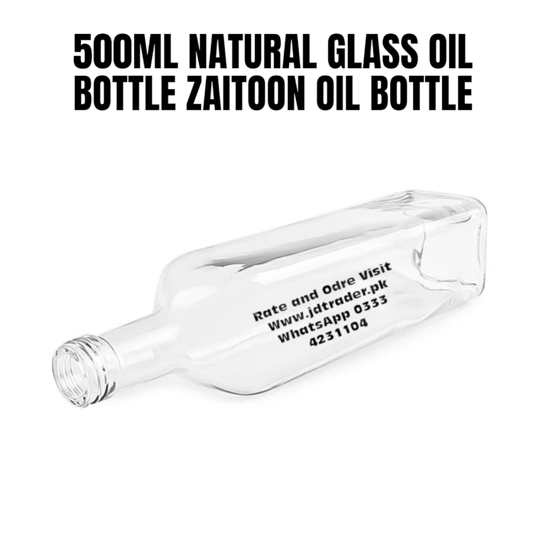 500ML OIL BOTTLE GLASS ZAITOON OIL BOTTLE