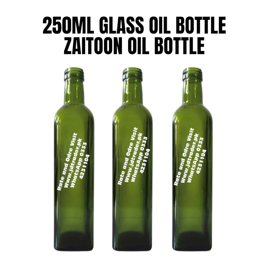 250ML OIL BOTTLE GLASS ZAITOON OIL BOTTLE