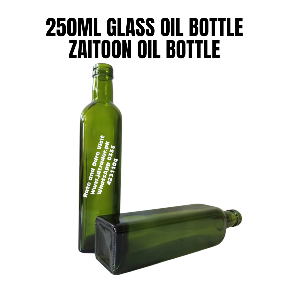 250ML OIL BOTTLE GLASS ZAITOON OIL BOTTLE