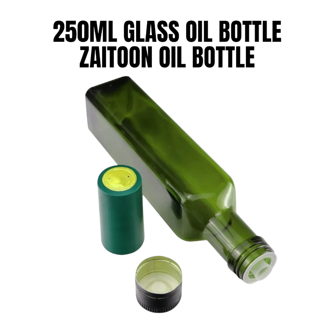 250ML OIL BOTTLE GLASS ZAITOON OIL BOTTLE