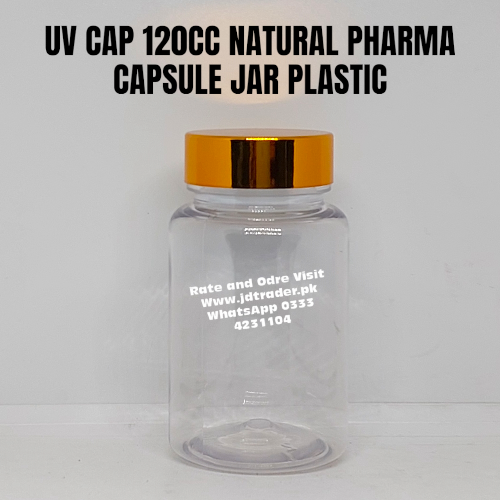 UV CAP NATURAL 120CC PHARMA JAR PLASTIC