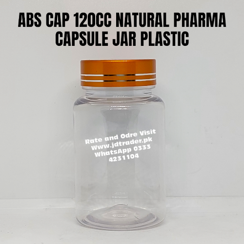 ABS CAP NATURAL 120CC PHARMA JAR PLASTIC