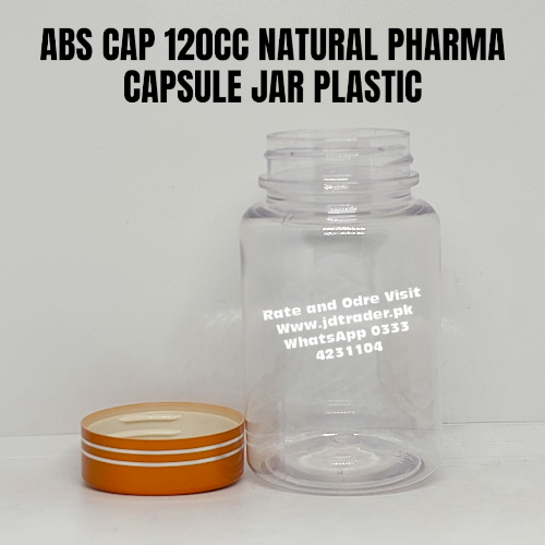 ABS CAP NATURAL 120CC PHARMA JAR PLASTIC