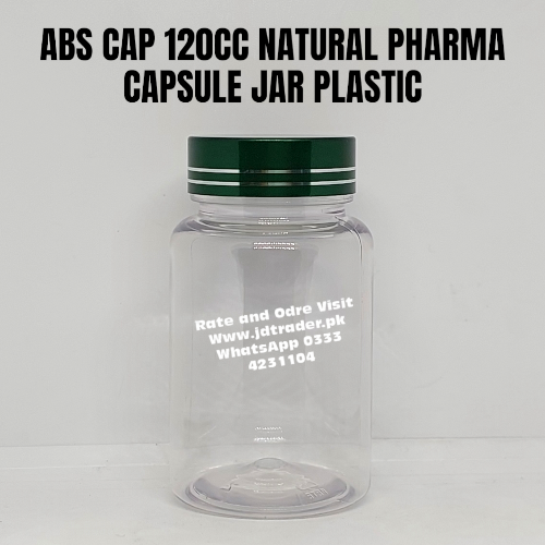 ABS CAP NATURAL 120CC PHARMA JAR PLASTIC