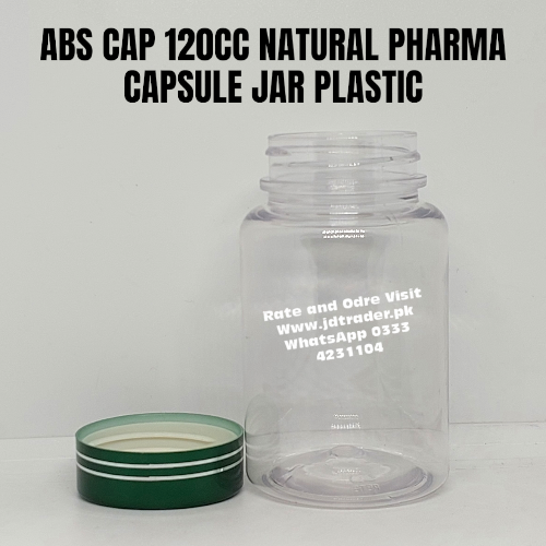 ABS CAP NATURAL 120CC PHARMA JAR PLASTIC