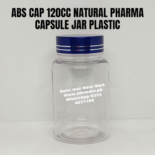 ABS CAP NATURAL 120CC PHARMA JAR PLASTIC