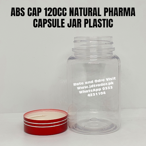 ABS CAP NATURAL 120CC PHARMA JAR PLASTIC
