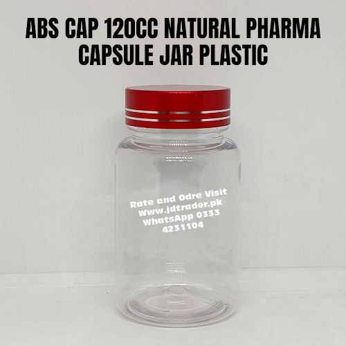 ABS CAP NATURAL 120CC PHARMA JAR PLASTIC