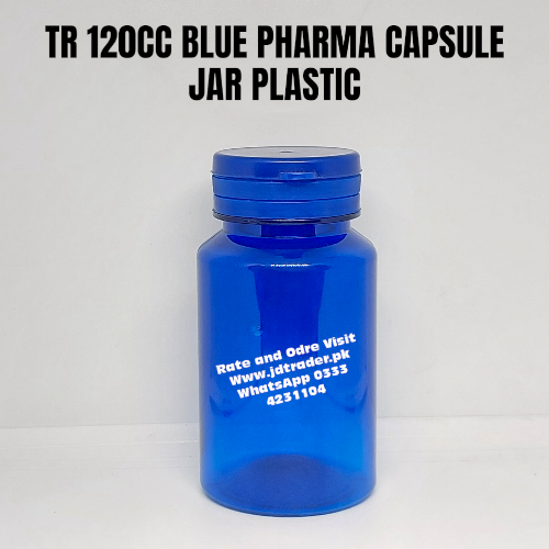 TR 120CC BLUE PHARMA CAPSULE JAR PLASTIC