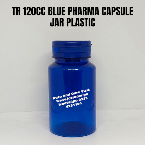 TR 120CC BLUE PHARMA CAPSULE JAR PLASTIC