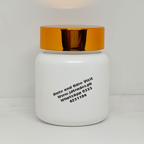UV CAP MILKY 60CC PHARMA JAR PLASTIC HTC09