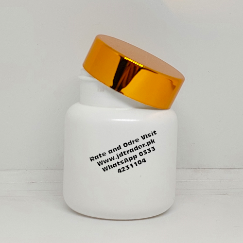 UV CAP MILKY 60CC PHARMA JAR PLASTIC HTC09