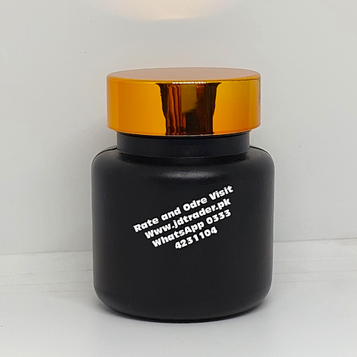 UV CAP BLACK 60CC PHARMA CAPSULE JAR PLASTIC HTC09
