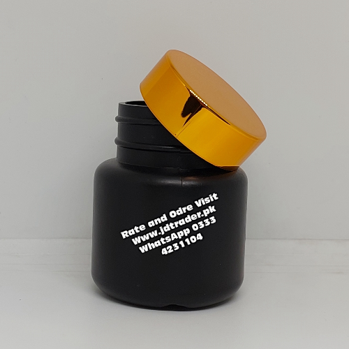UV CAP BLACK 60CC PHARMA CAPSULE JAR PLASTIC HTC09