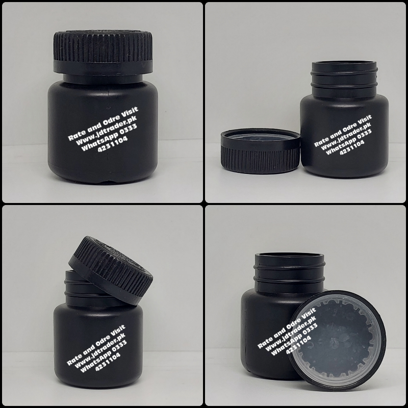 CHILD LOCK CAP 60CC PHARMA CAPSULE JAR PLASTIC HTC09