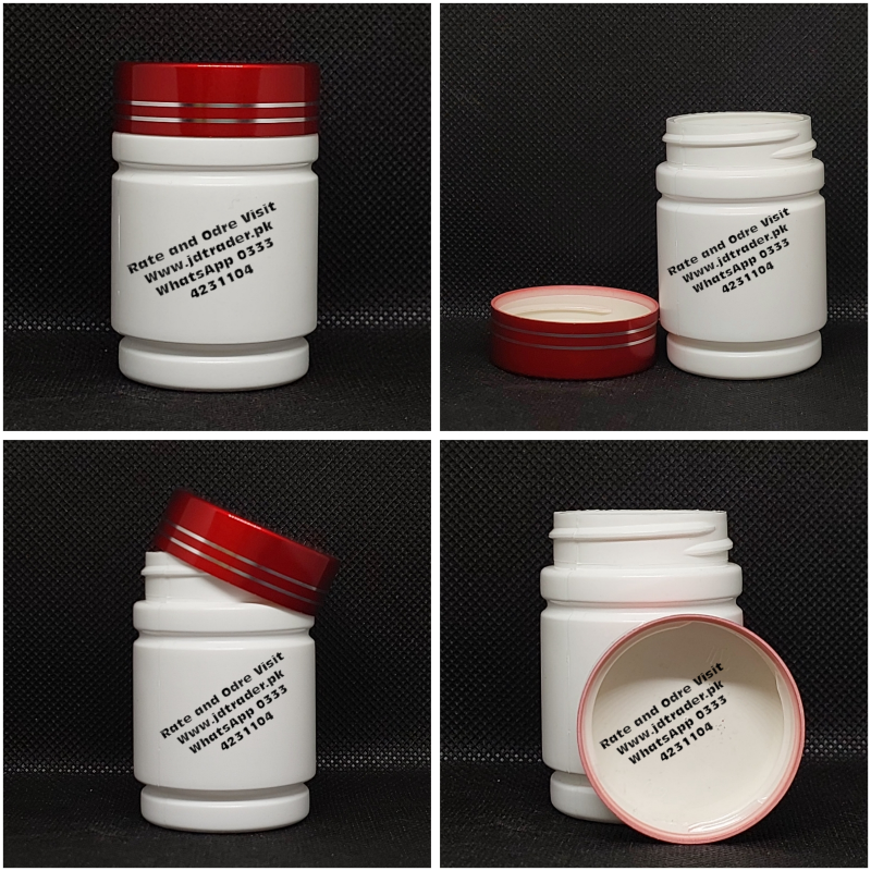 RED ABS CAP HTC 03 PHARMA JAR PLASTIC