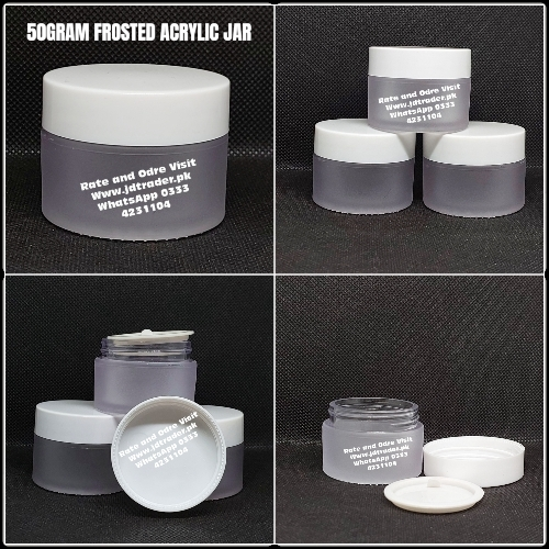 50GM FROSTED CRYSTAL ACRYLIC JAR