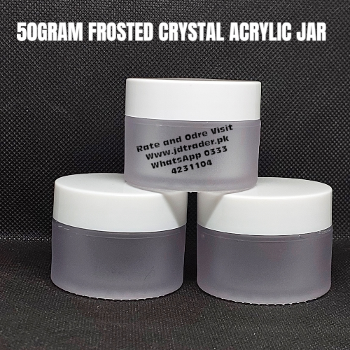 50GM FROSTED CRYSTAL ACRYLIC JAR