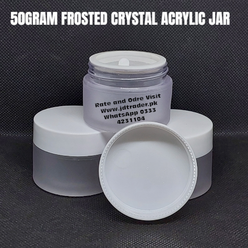 50GM FROSTED CRYSTAL ACRYLIC JAR