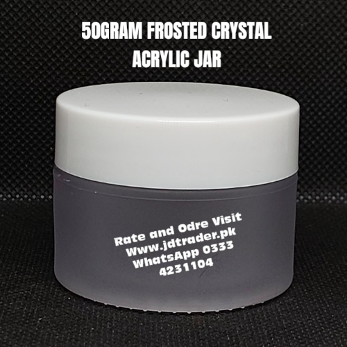 50GM FROSTED CRYSTAL ACRYLIC JAR