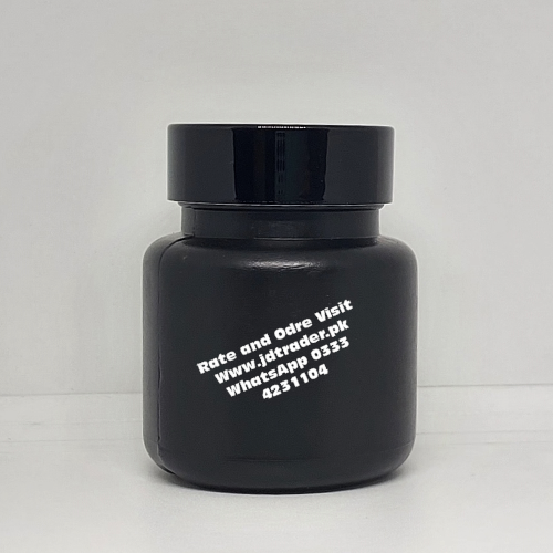 UV CAP BLACK 60CC PHARMA CAPSULE JAR PLASTIC HTC09