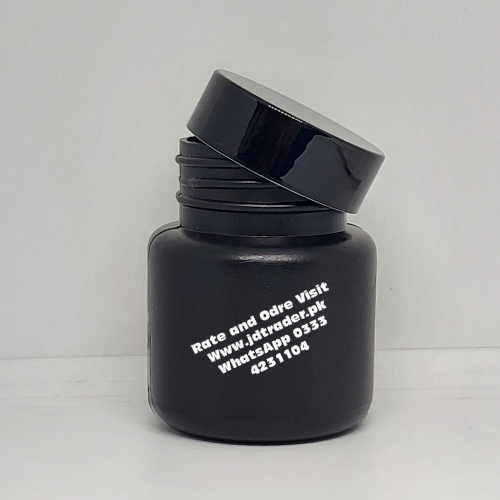UV CAP BLACK 60CC PHARMA CAPSULE JAR PLASTIC HTC09