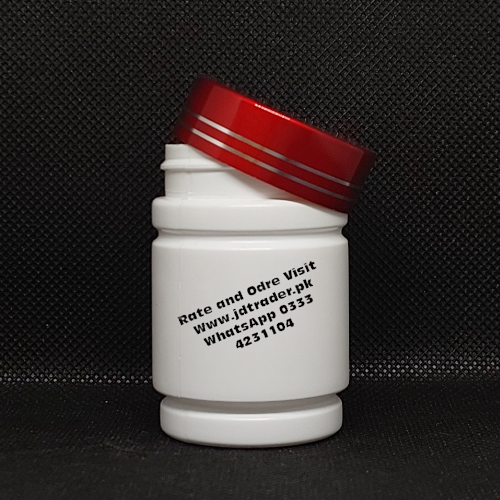 RED ABS CAP HTC 03 PHARMA JAR PLASTIC